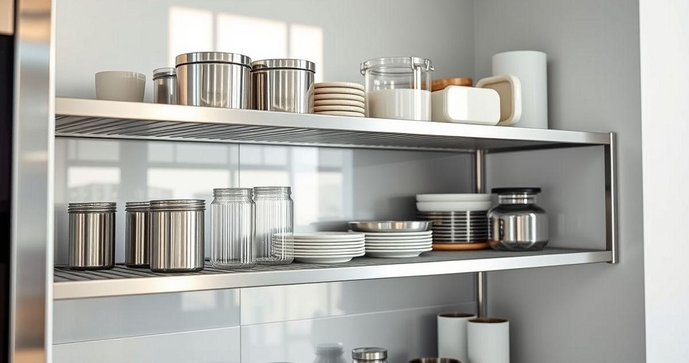 Prateleira de aço inox para cozinha: a solução ideal para organização e estilo