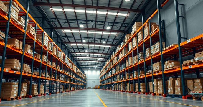 Estrutura porta palete drive in para otimizar o armazenamento
