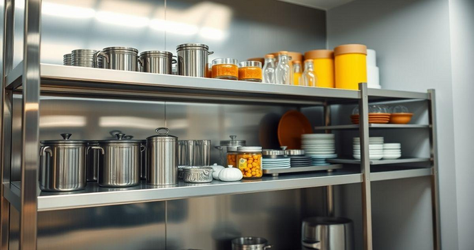 Estante de aço inox para cozinha é a solução ideal para organização