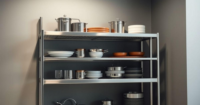 Como escolher a estante de aço inox para cozinha ideal e funcional