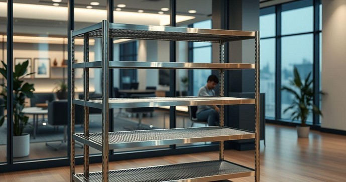 Estante Aço Inox 4 Prateleiras para Sua Casa ou Escritório