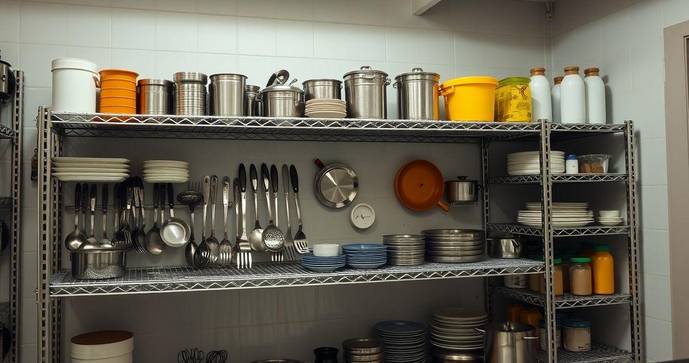 Prateleira de aço para cozinha: como escolher a ideal para otimizar seu espaço